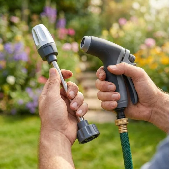 Aquoxis Sprayer & Nozzle Holding in Hands